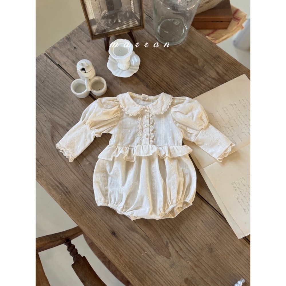 Marron 春季立體雕花包屁衣-細節圖4