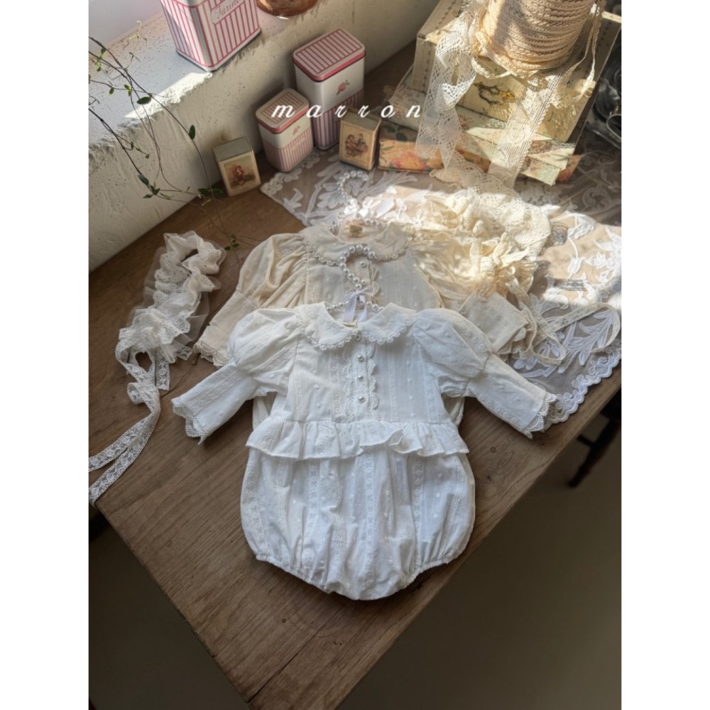 Marron 春季立體雕花包屁衣-細節圖6