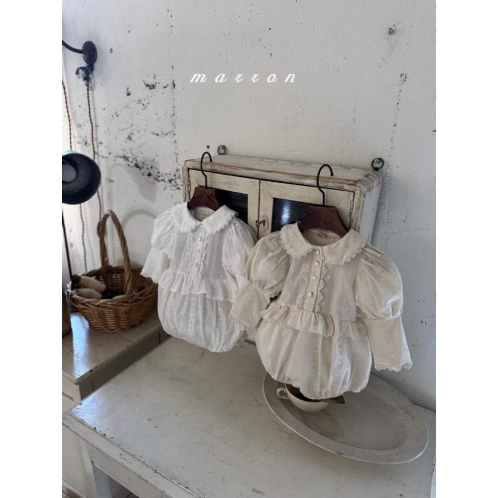 Marron 春季立體雕花包屁衣-細節圖7