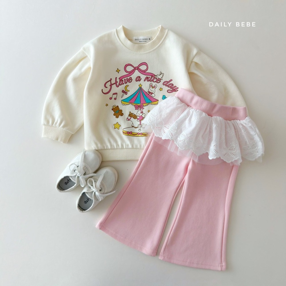 Daily Bebe 春季旋轉木馬大學T-細節圖7