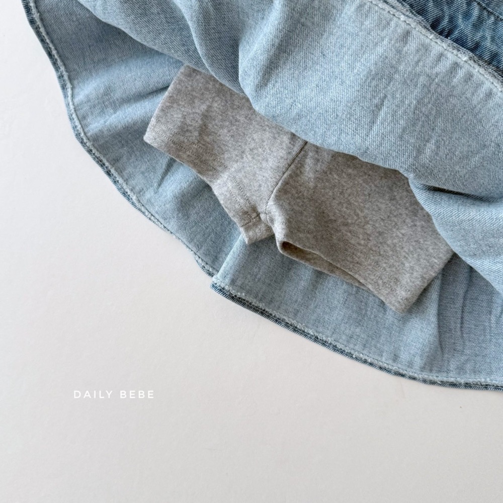 Daily Bebe 春季愛心口袋牛仔吊帶裙-細節圖7