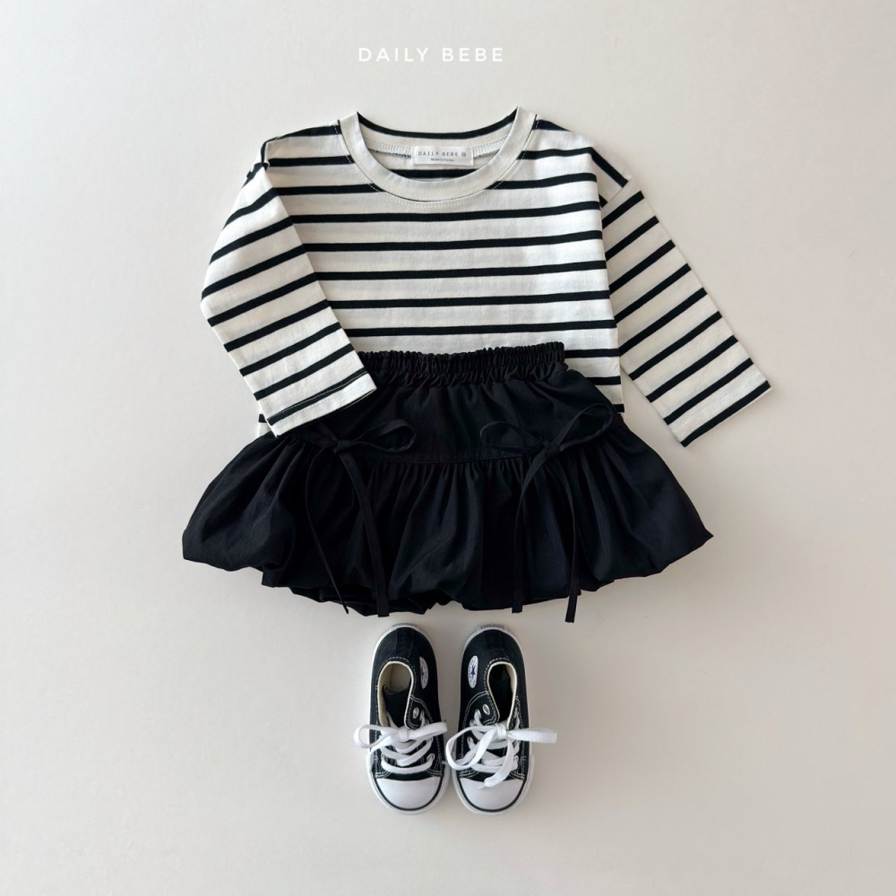 Daily Bebe 春季可愛蝴蝶結短裙-細節圖3