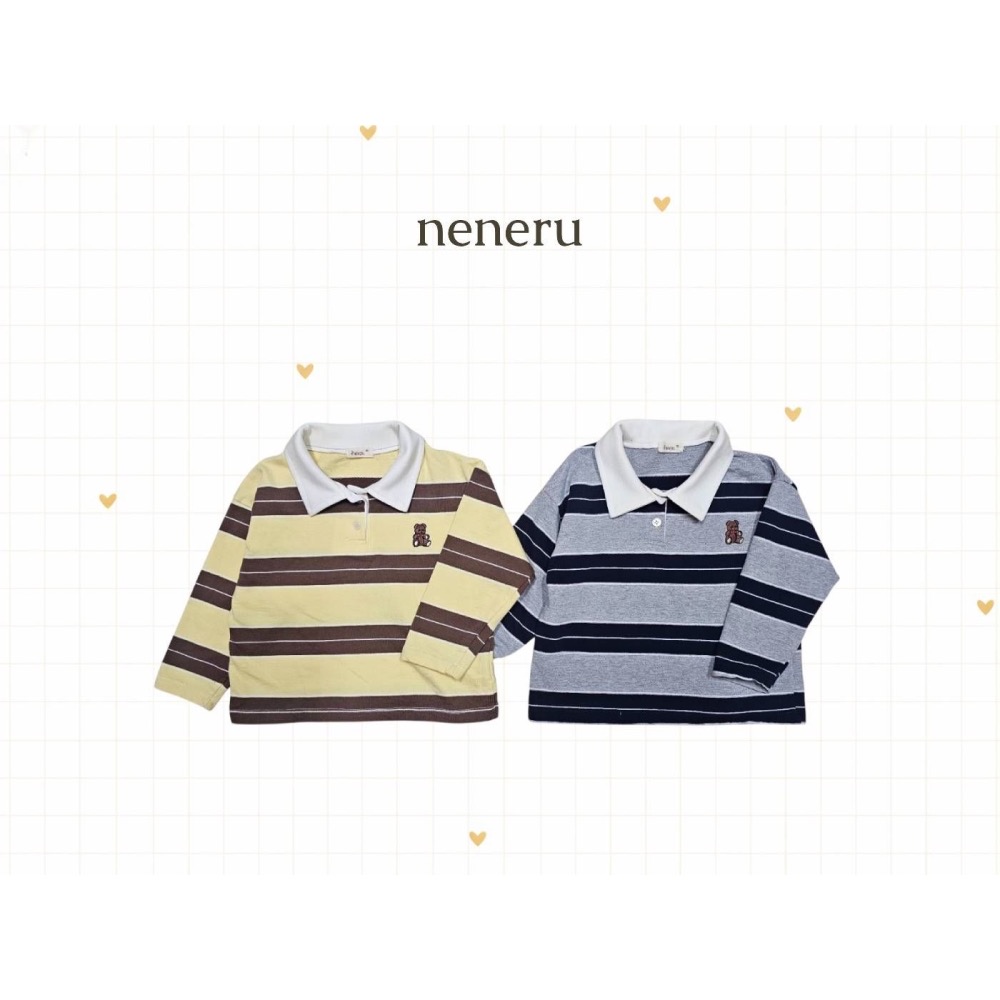 NENERU 春季條紋polo衫-細節圖7