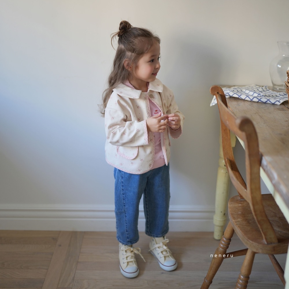 NENERU 春季櫻桃坑條紋上衣-細節圖3