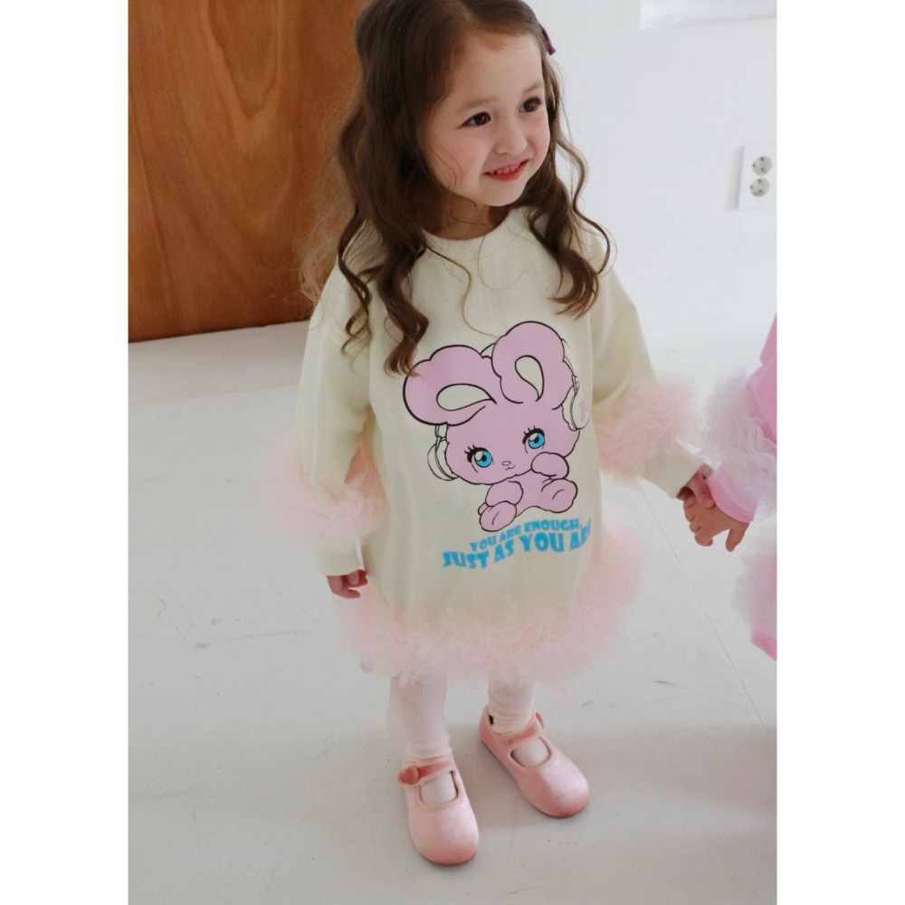 BONNE 春季大耳兔蕾絲連身裙-細節圖5