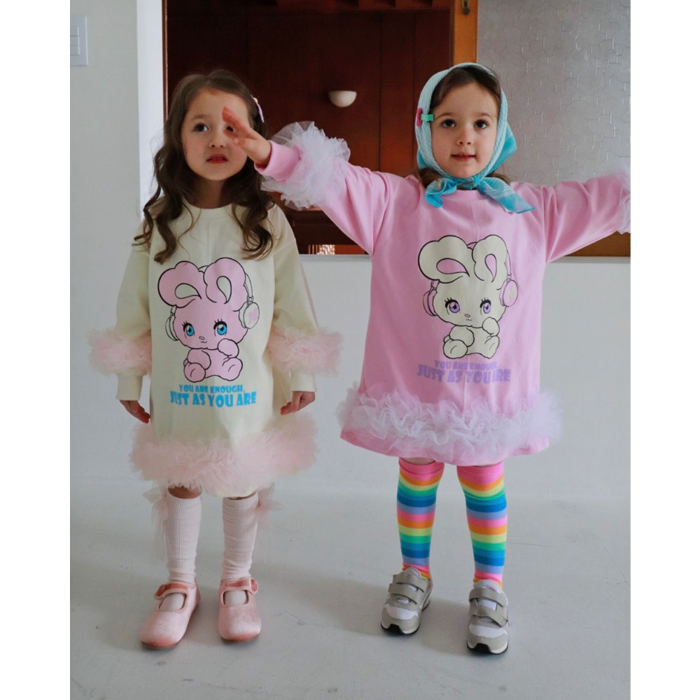 BONNE 春季大耳兔蕾絲連身裙-細節圖6