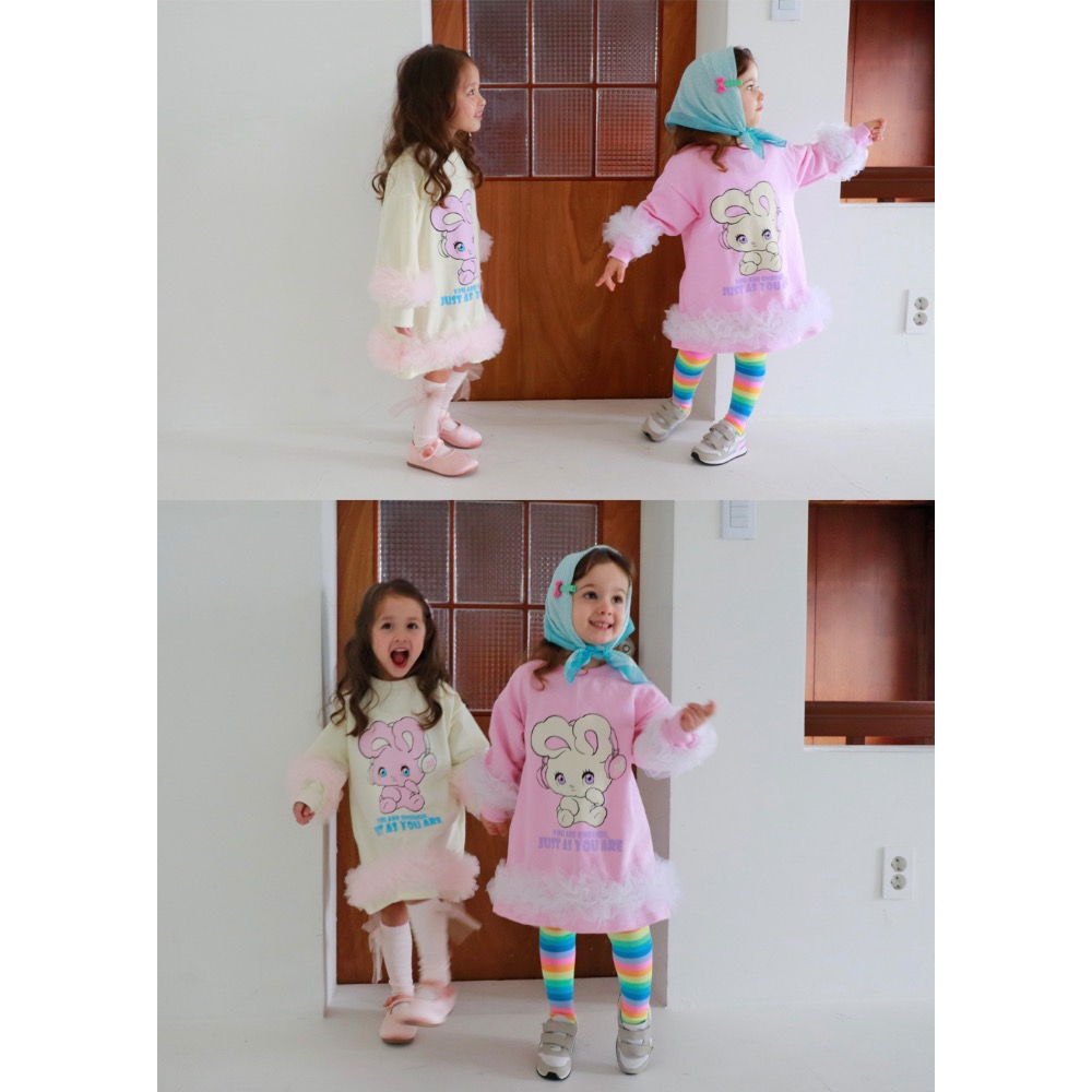 BONNE 春季大耳兔蕾絲連身裙-細節圖7