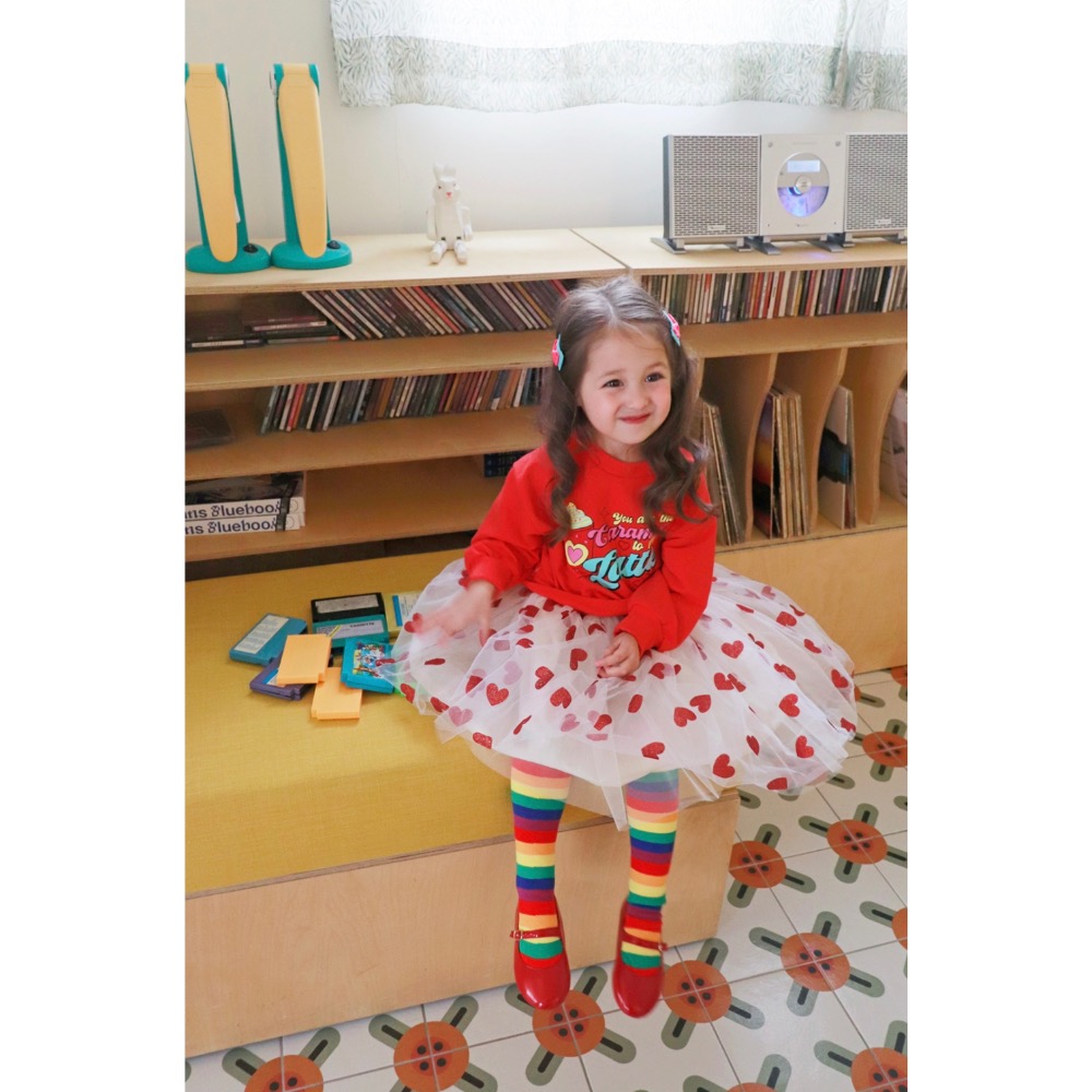 BONNE 春季大膽玩色愛心紗裙洋裝-細節圖7