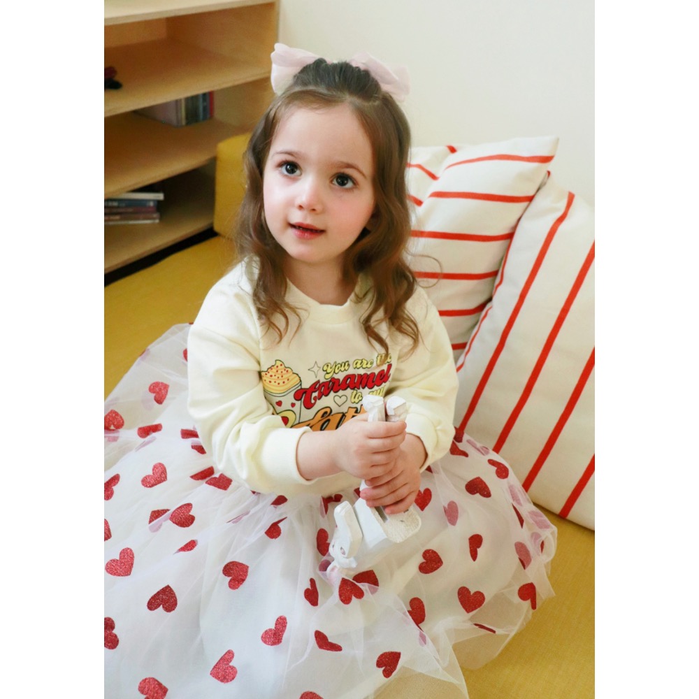 BONNE 春季大膽玩色愛心紗裙洋裝-細節圖10