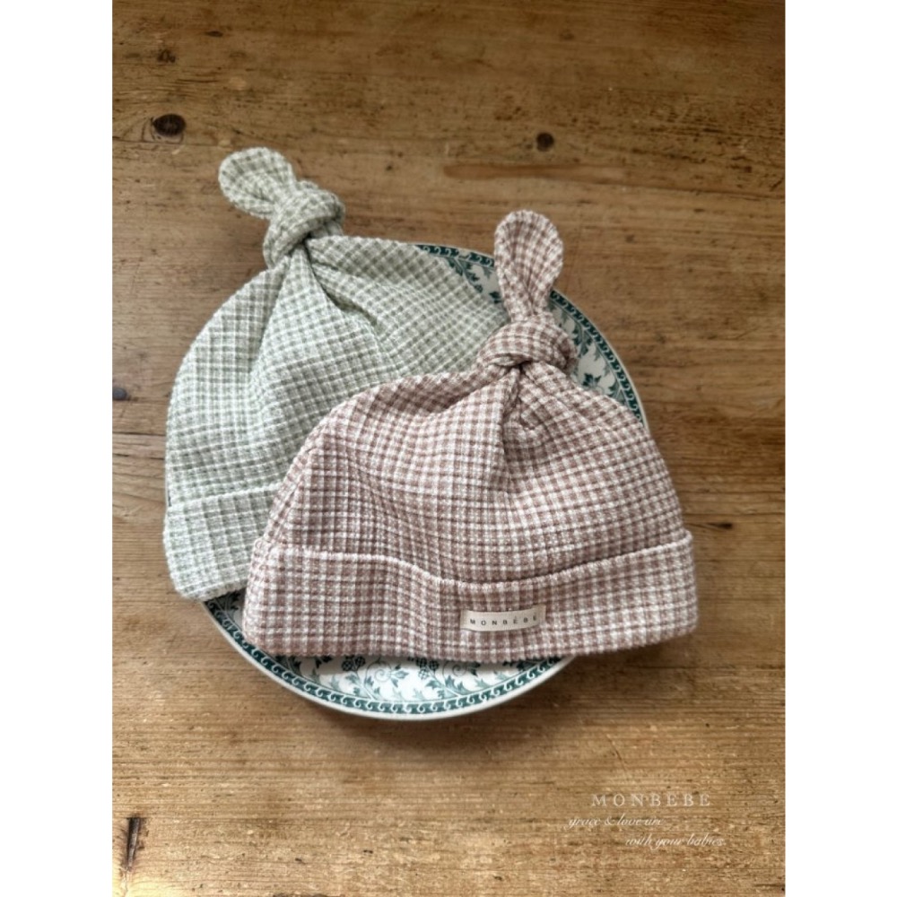 MONBEBE 春季嬰幼兒格子口袋連身服-細節圖3
