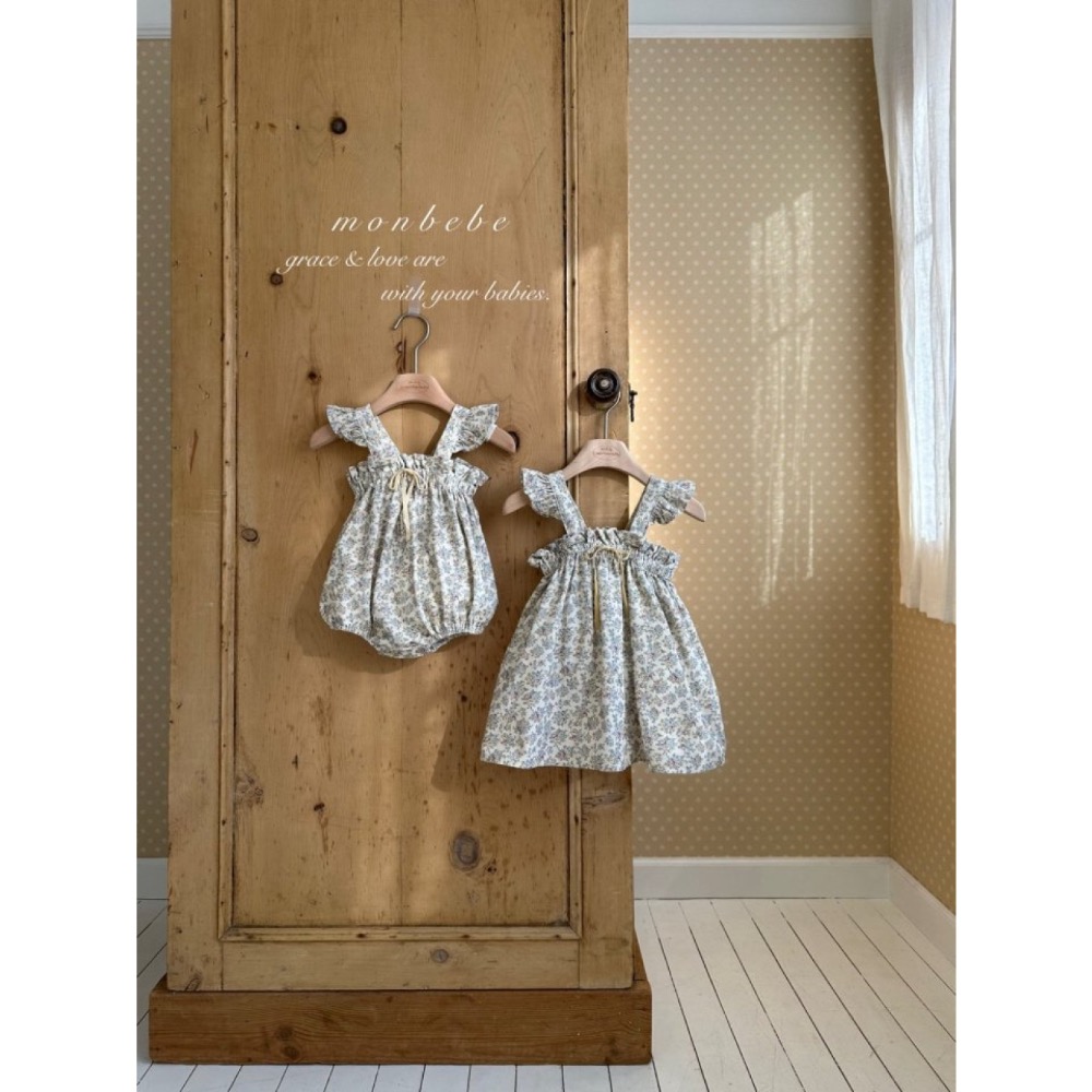 MONBEBE春季花花特色袖子包屁衣/洋裝-細節圖8