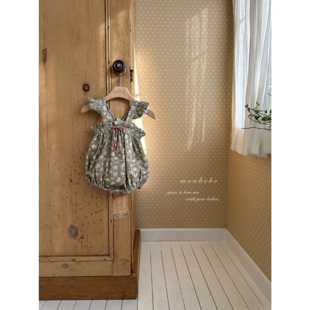 MONBEBE春季花花特色袖子包屁衣/洋裝-細節圖9