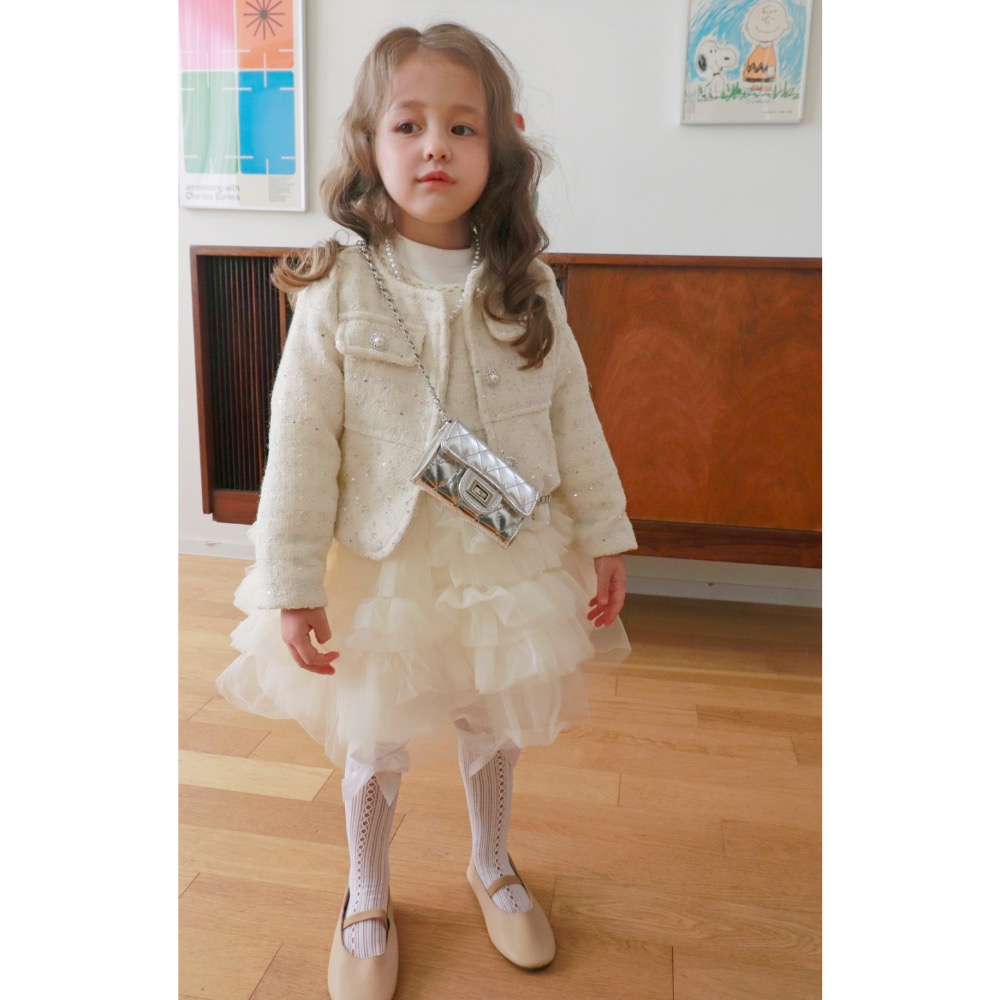 BONNE 春季小香風外套+蛋糕網紗洋裝-細節圖3