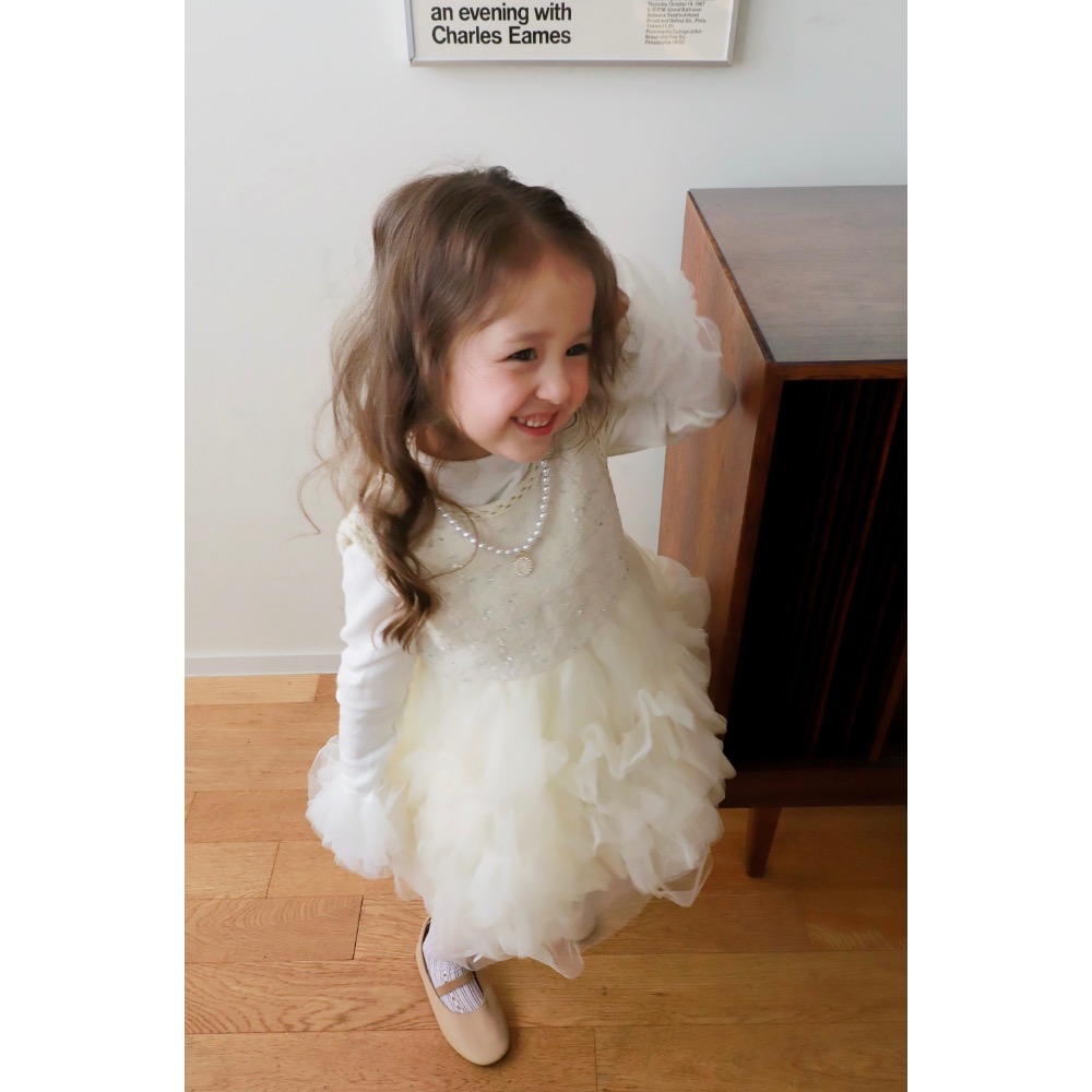 BONNE 春季小香風外套+蛋糕網紗洋裝-細節圖4