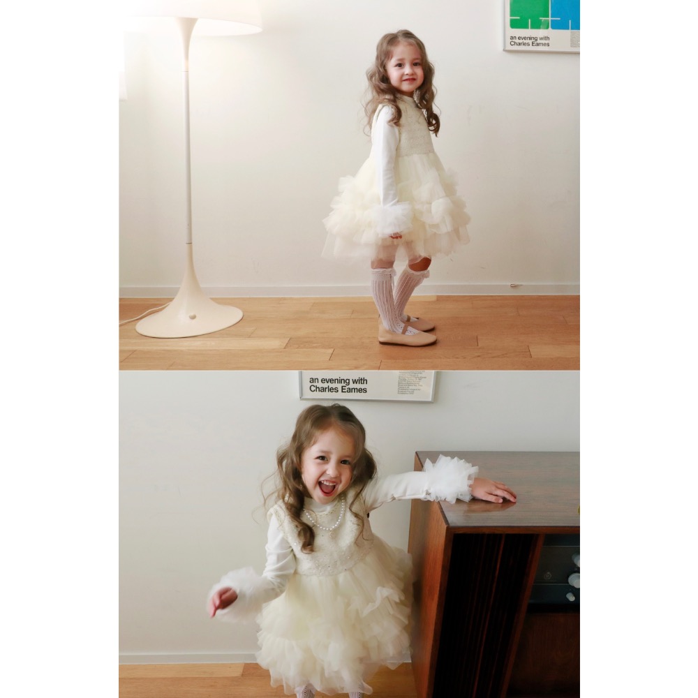 BONNE 春季小香風外套+蛋糕網紗洋裝-細節圖7