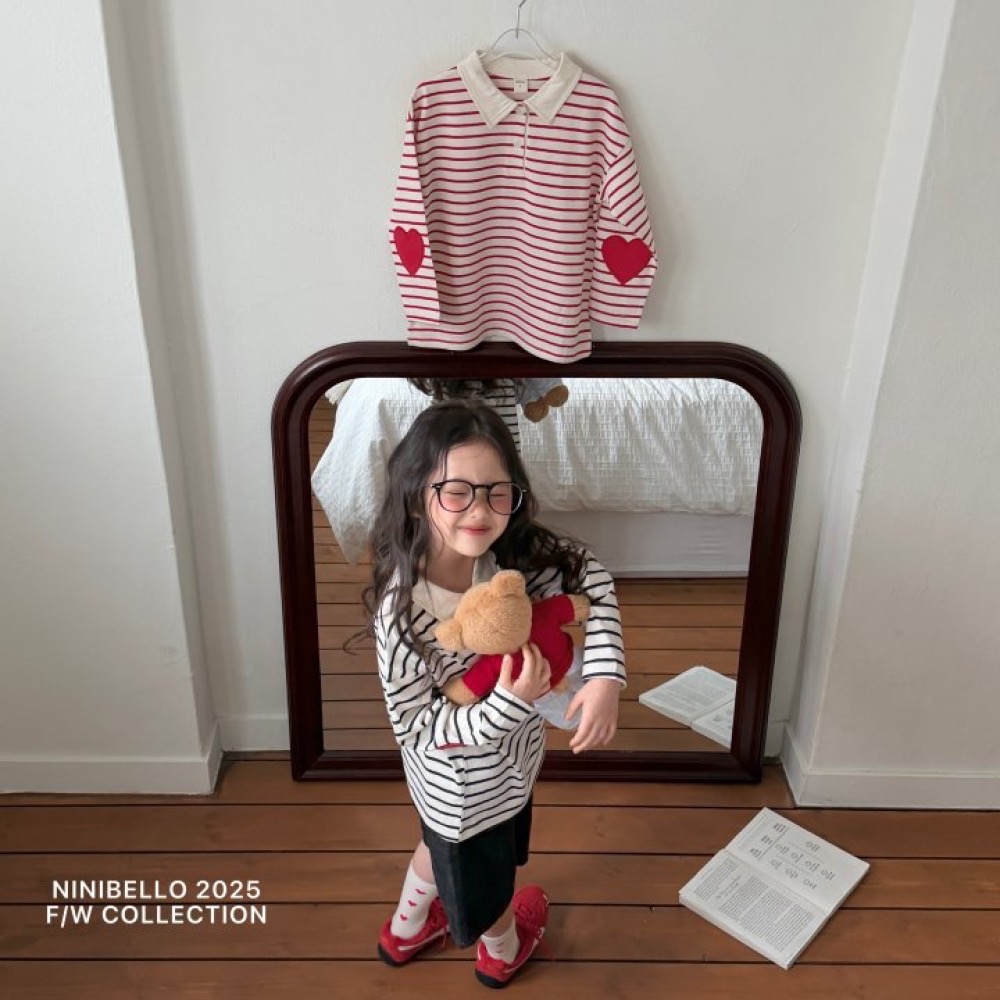 ninibello 春季橫條polo衫親子裝-細節圖3