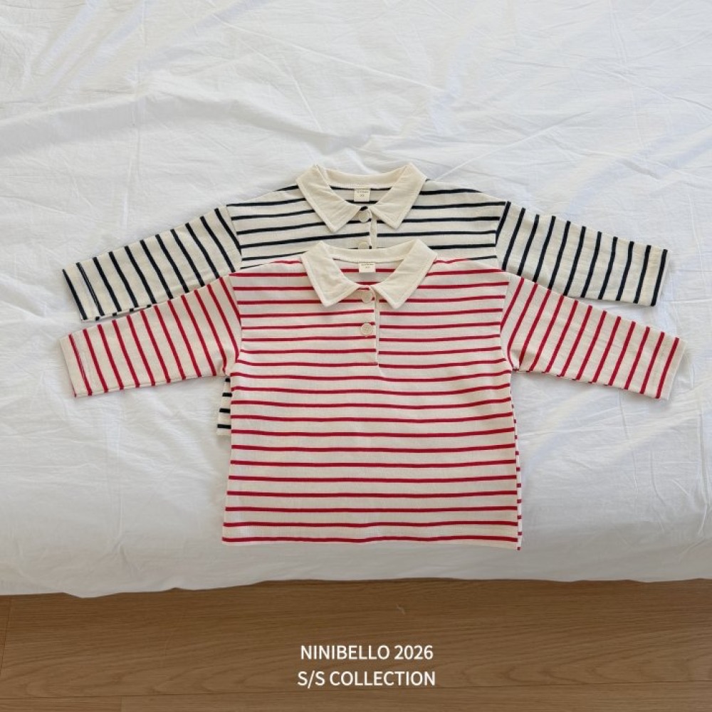 ninibello 春季橫條polo衫親子裝-細節圖7