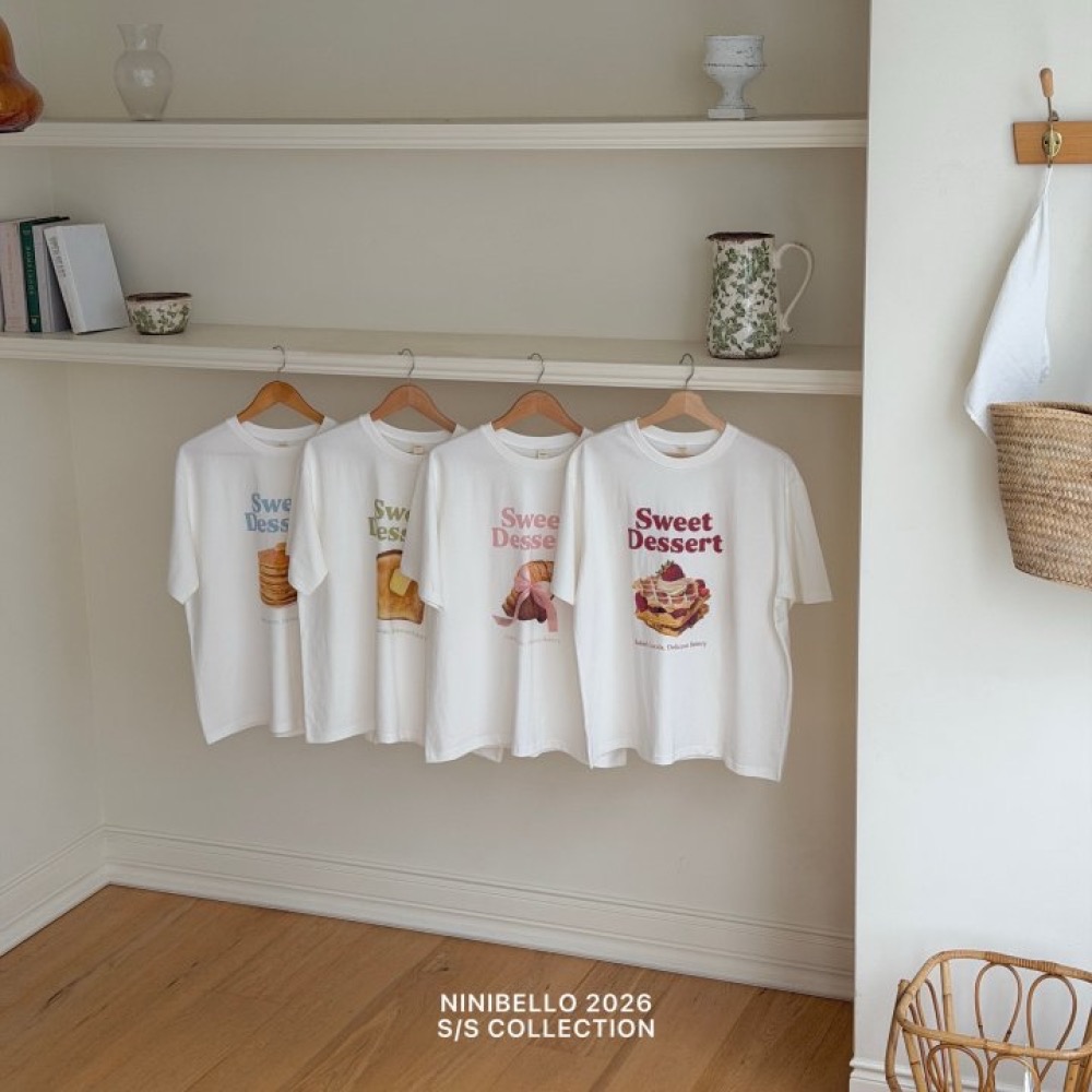 ninibello 春季好吃甜點麵包印花親子T-細節圖9