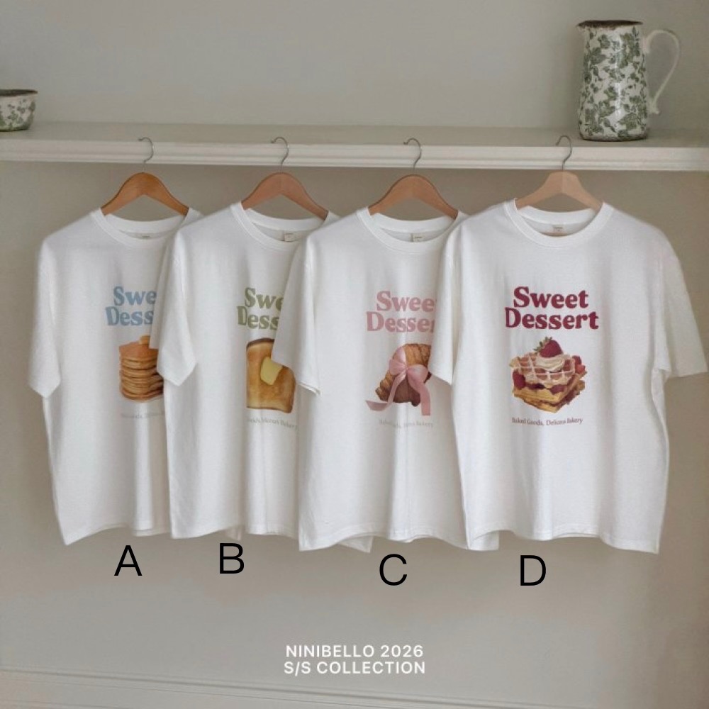 ninibello 春季好吃甜點麵包印花親子T-細節圖10