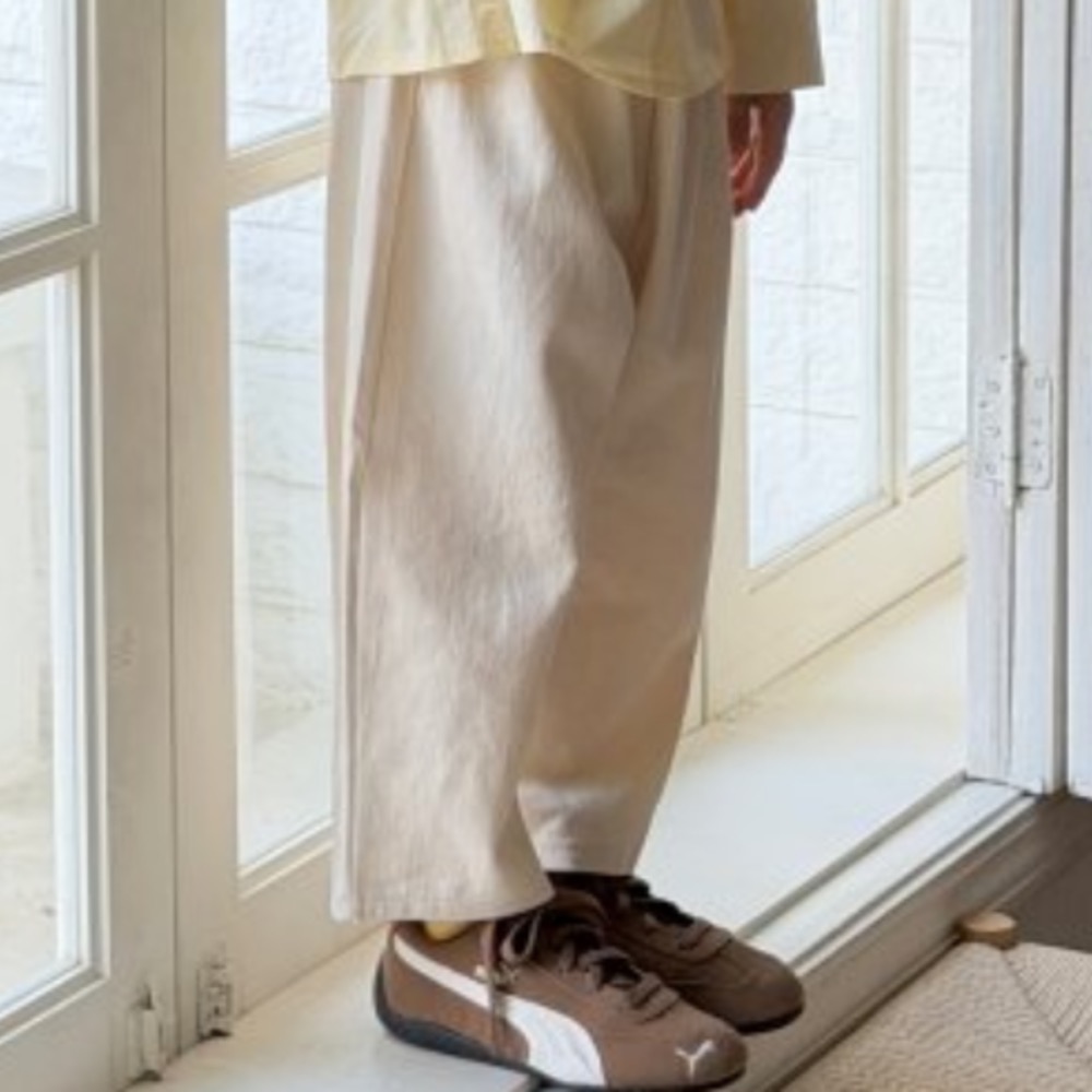 ninibello 春季素面好搭棉質長褲-細節圖9