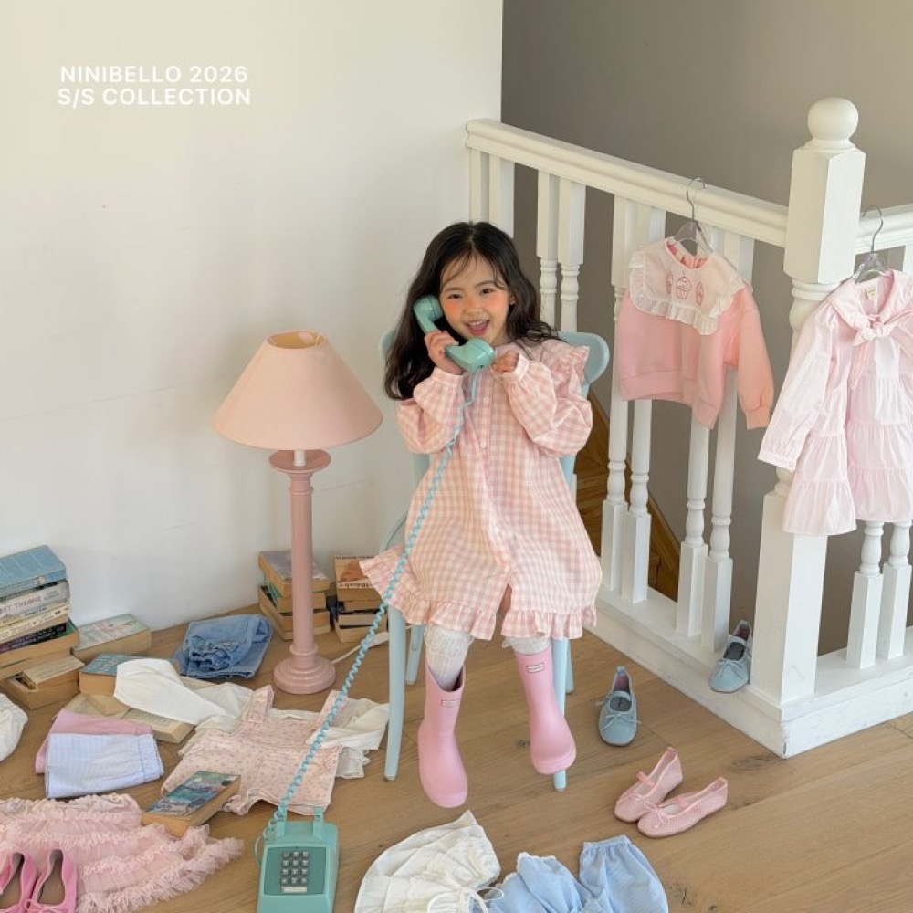 ninibello 春季格子荷葉洋裝-細節圖7