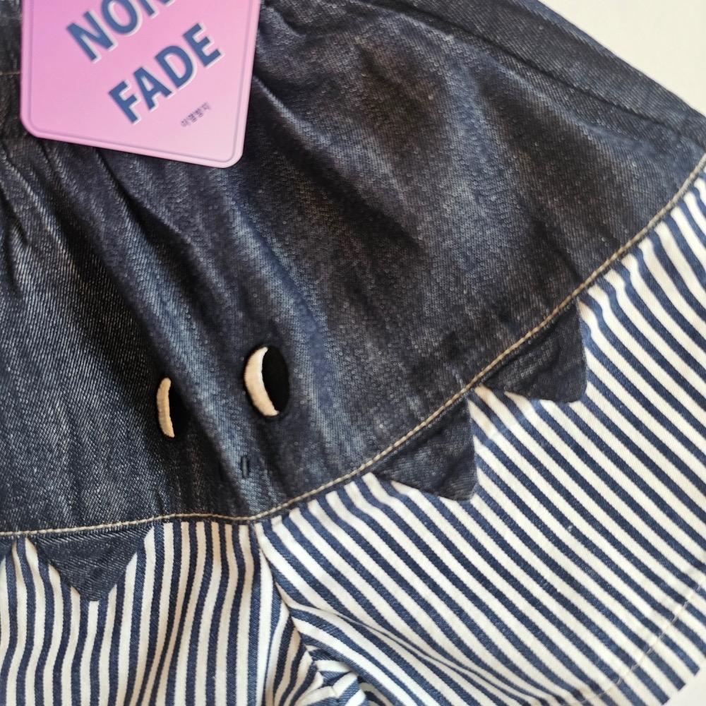 1st blue夏季鱷魚圖案設計短褲-細節圖3