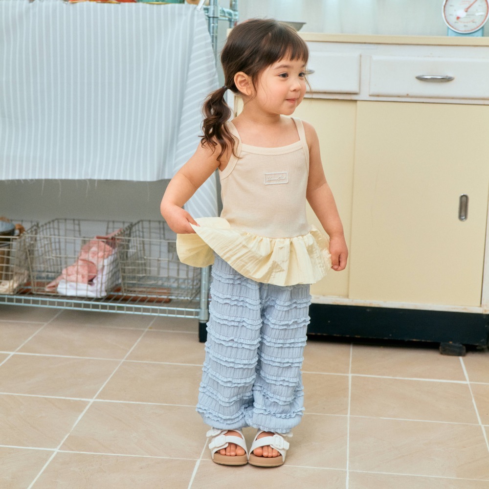 1st blue 夏季無袖小裙子上衣-細節圖4