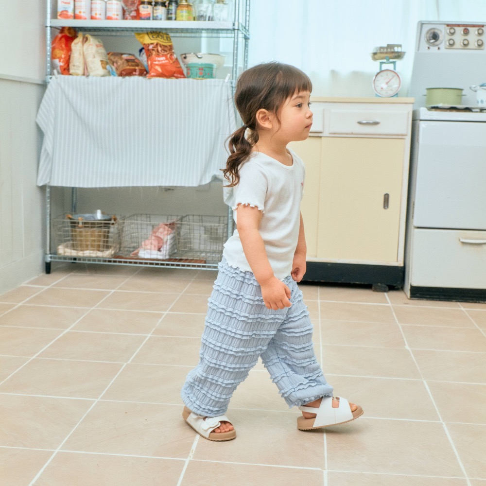 1st blues 夏季荷葉薄款長褲-細節圖6