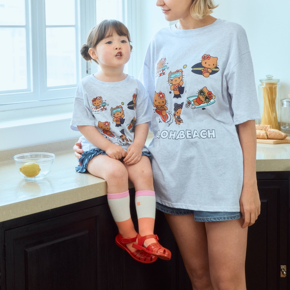 1st blues 夏季可愛黑皮Kitty母女裝-細節圖2