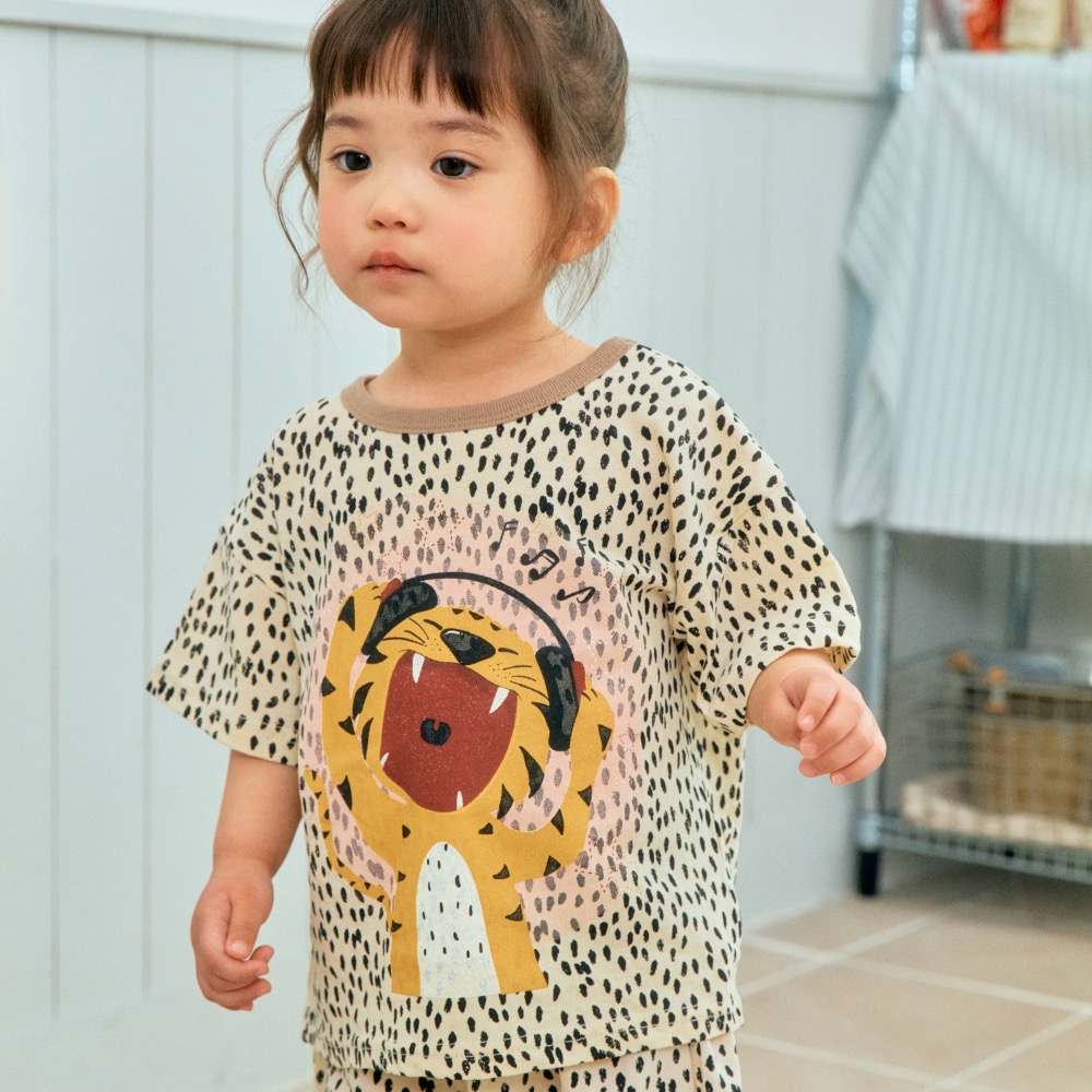 1st blues 夏季動物張嘴印花T恤-細節圖2