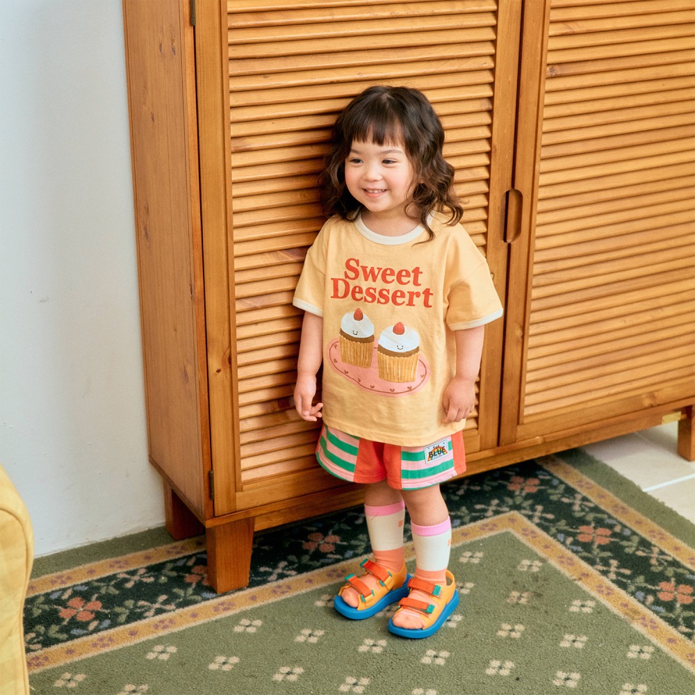 1st blues 夏季甜點撞色邊印花T恤-細節圖6