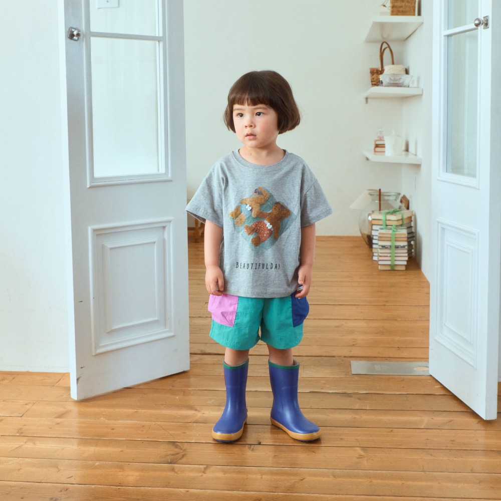 1st blues 夏季日光浴熊印花T恤-細節圖2