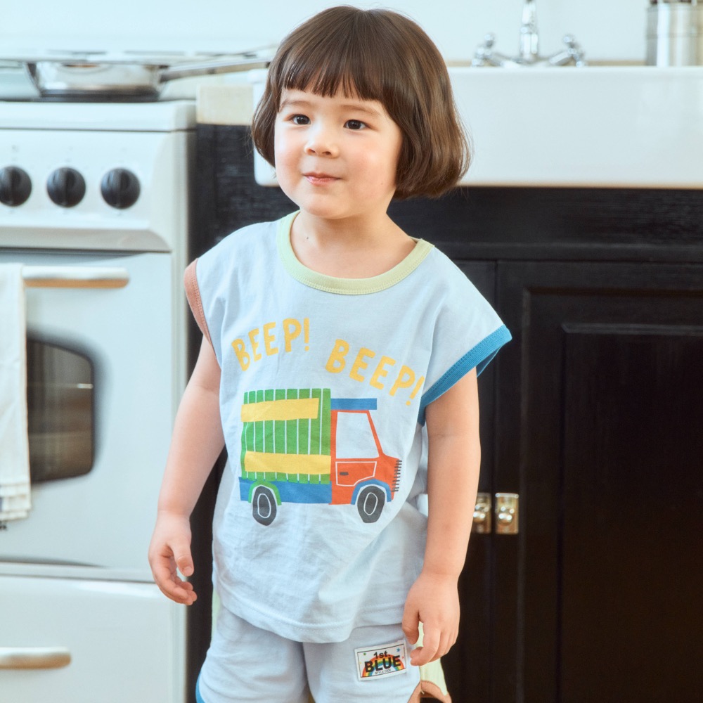 1st blues 夏季車車印花T恤-細節圖2
