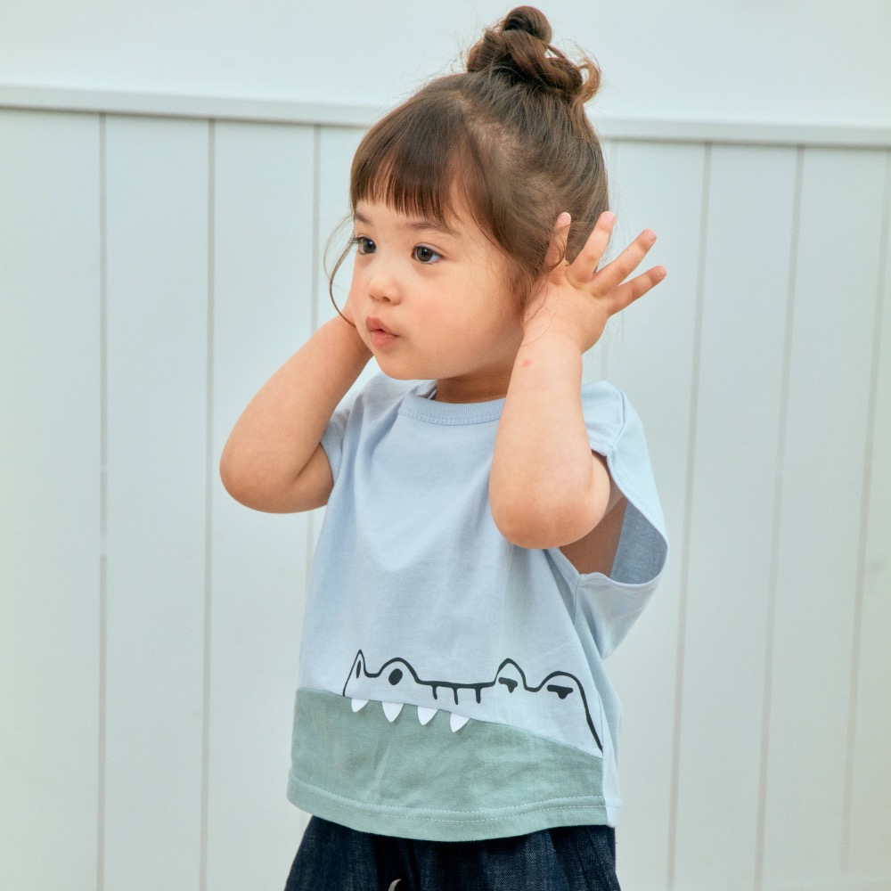 1st blues 夏季鱷魚牙齒造型上衣-細節圖2