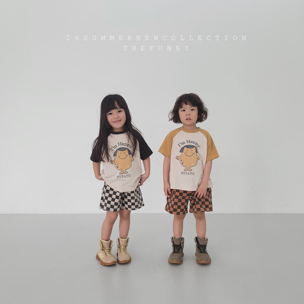 The funny 夏季快樂馬鈴薯印花手足T-細節圖2