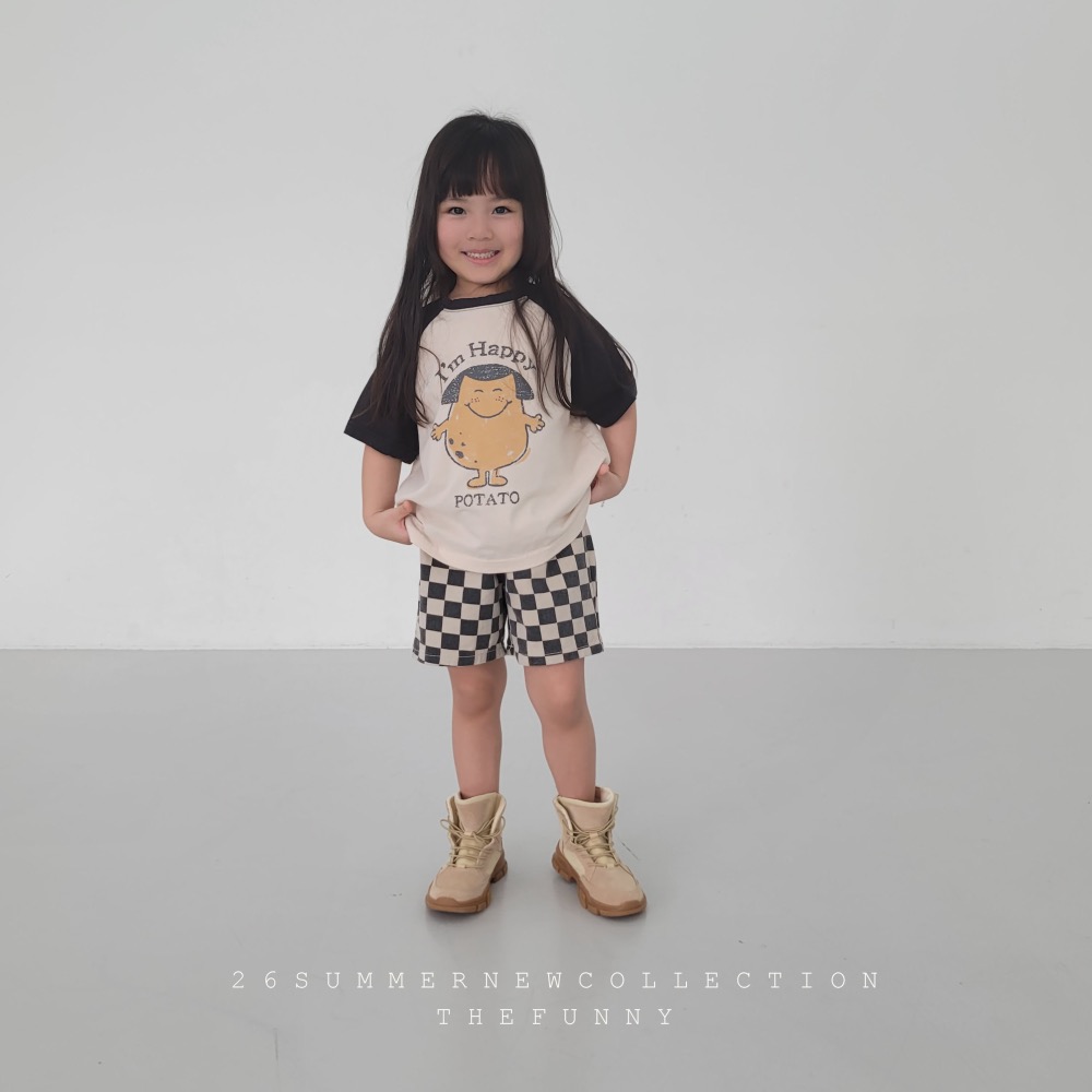 The funny 夏季快樂馬鈴薯印花手足T-細節圖3