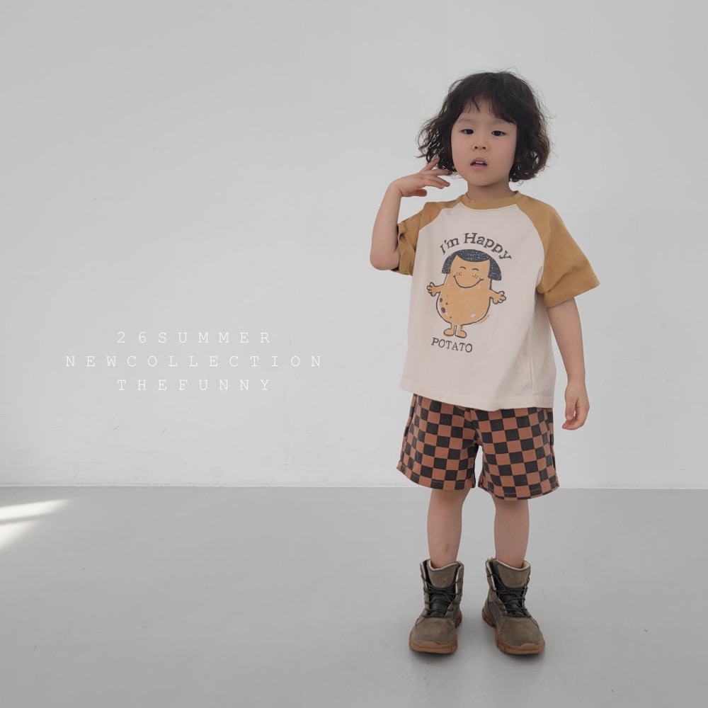 The funny 夏季快樂馬鈴薯印花手足T-細節圖5