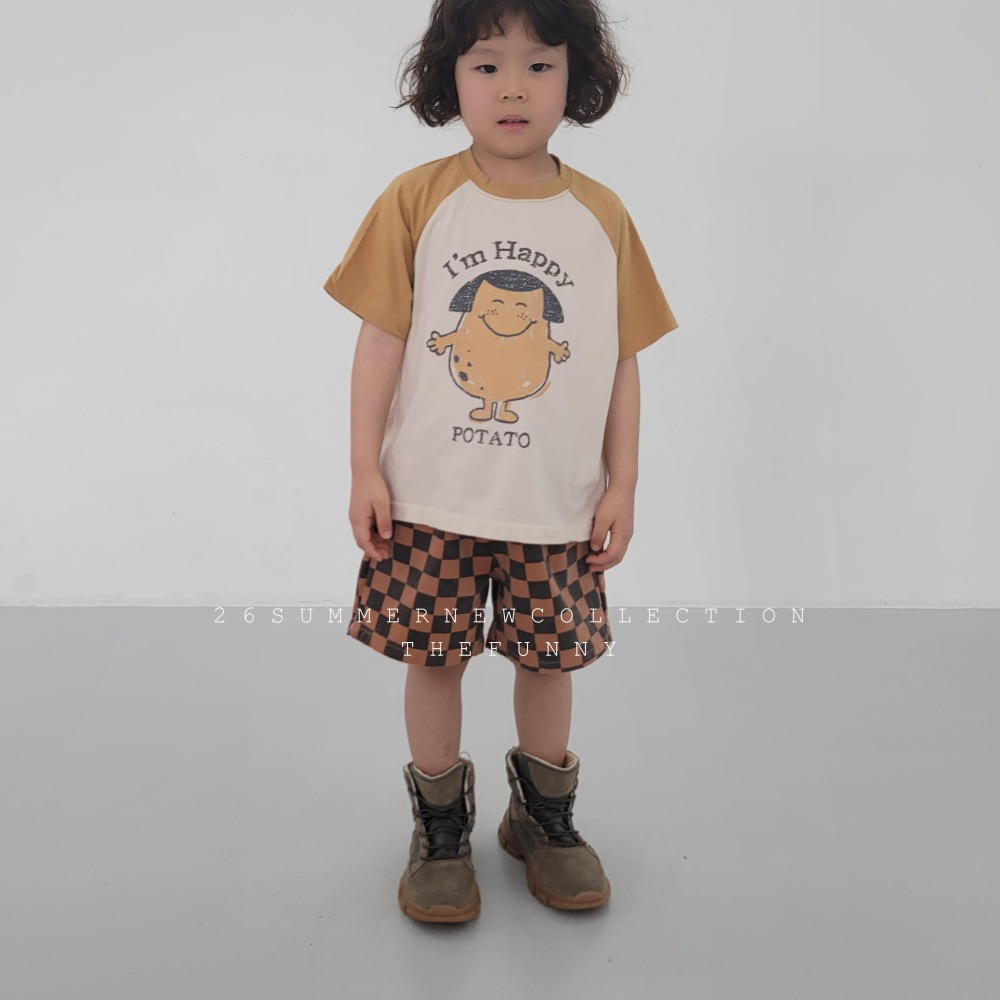 The funny 夏季快樂馬鈴薯印花手足T-細節圖6