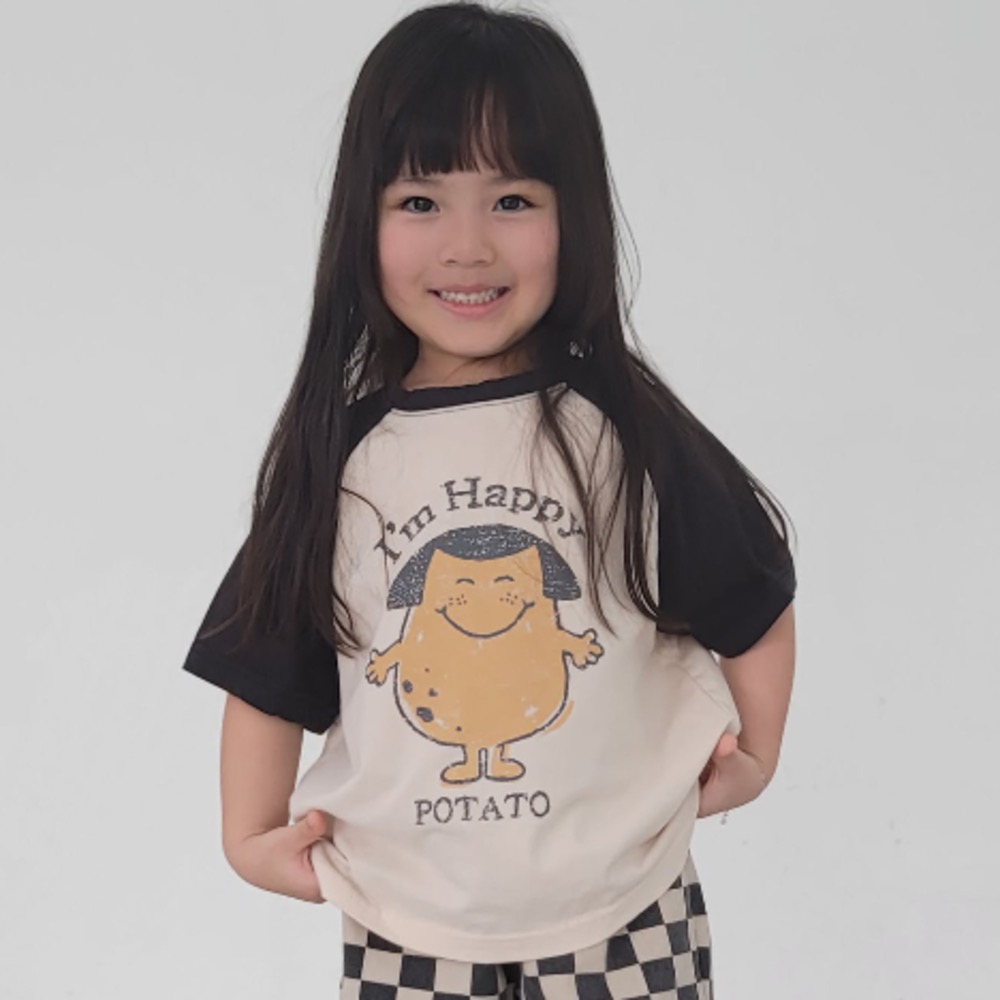 The funny 夏季快樂馬鈴薯印花手足T-細節圖7