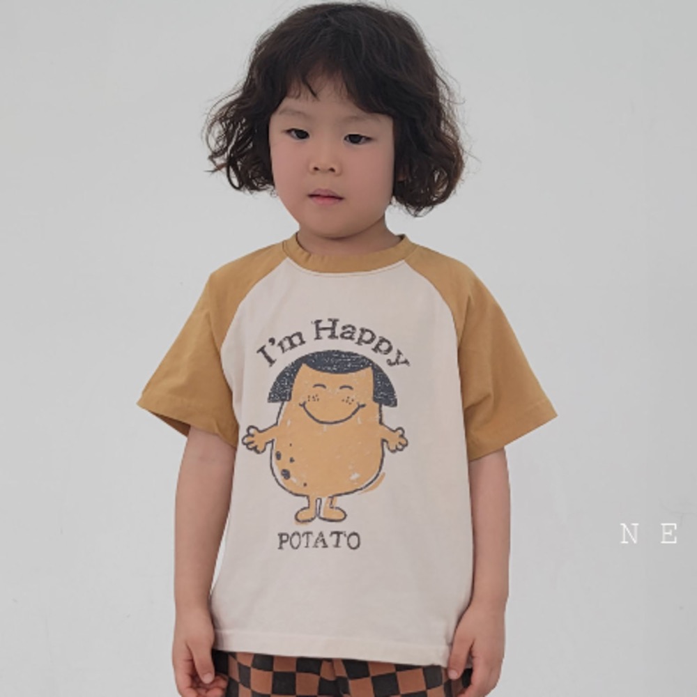 The funny 夏季快樂馬鈴薯印花手足T-細節圖8