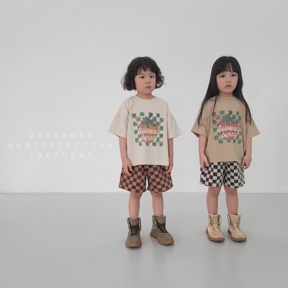 The funny 夏季草莓印花T恤-細節圖2