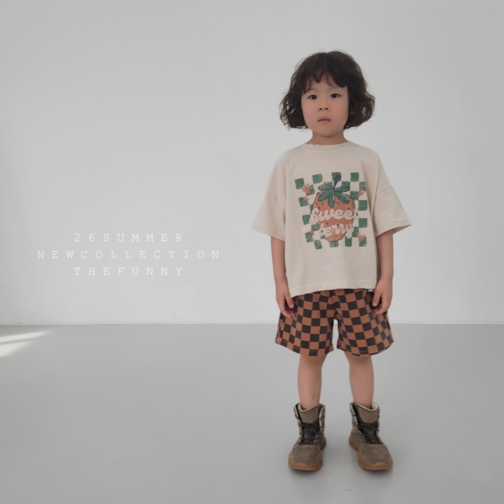 The funny 夏季草莓印花T恤-細節圖3