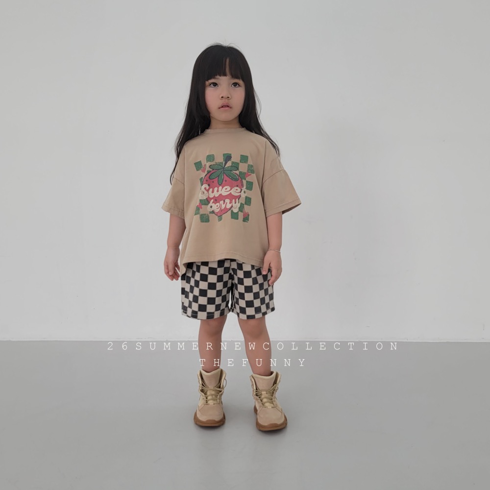 The funny 夏季草莓印花T恤-細節圖5