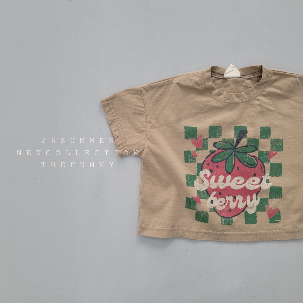 The funny 夏季草莓印花T恤-細節圖6