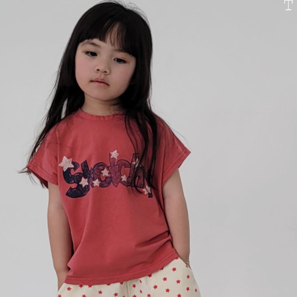 The funny 夏季飽和字母印花T恤-細節圖5