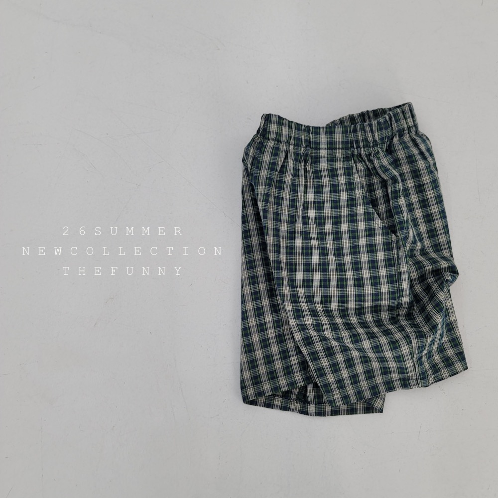 The funny 夏季格子七分短褲-細節圖3