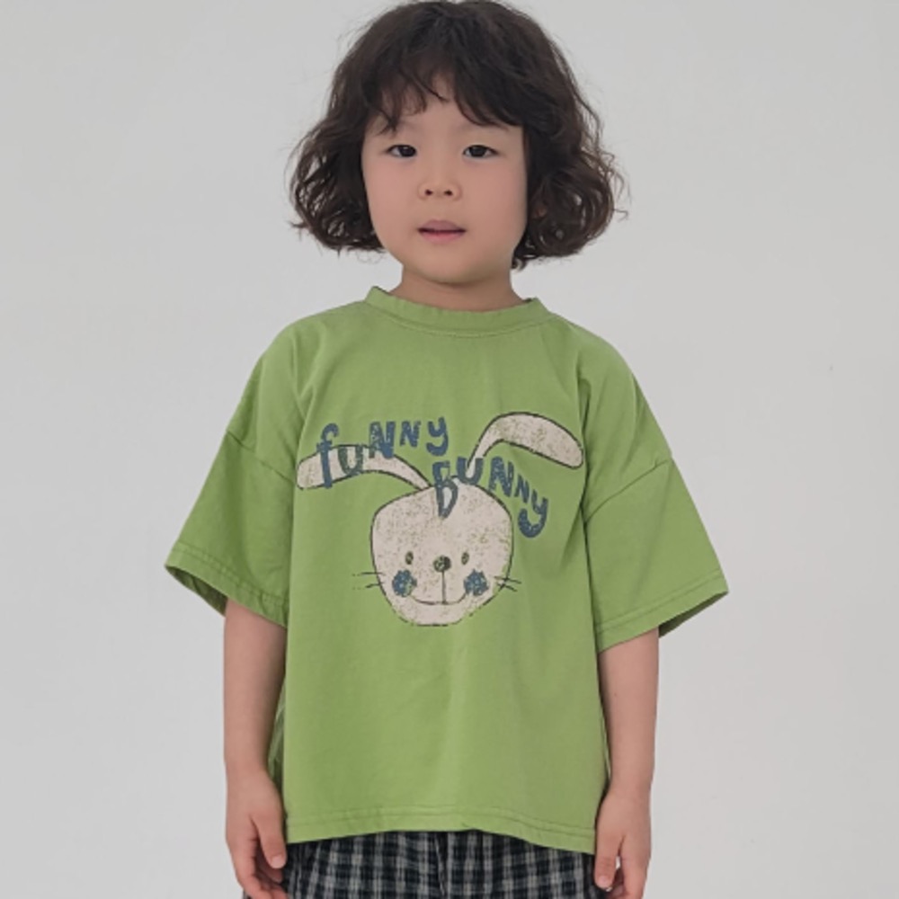 The funny 夏季長耳兔印花T恤-細節圖5