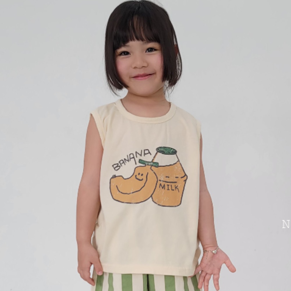 The funny 夏季牛奶香蕉背心-細節圖5