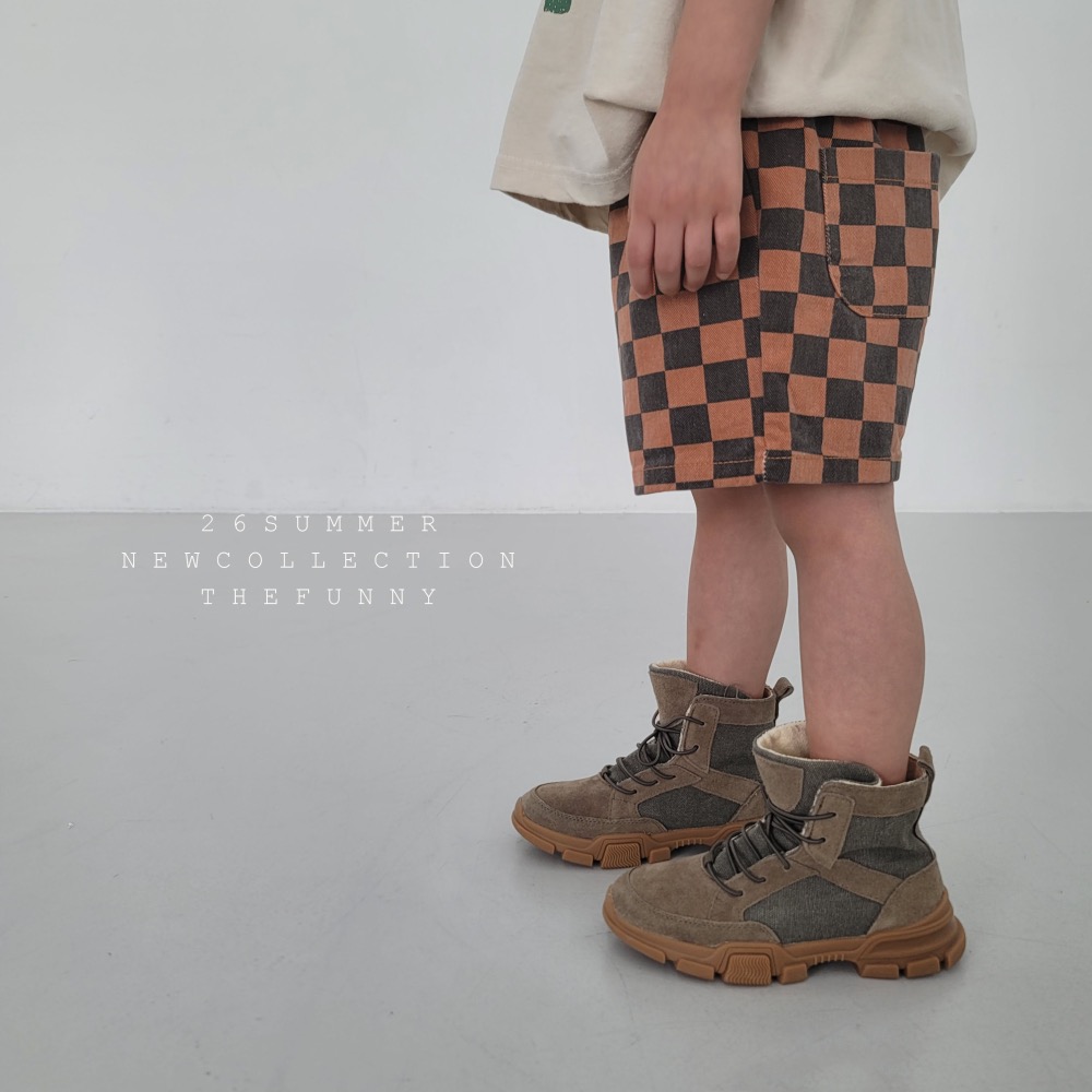 The funny 夏季棋盤格短褲-細節圖3