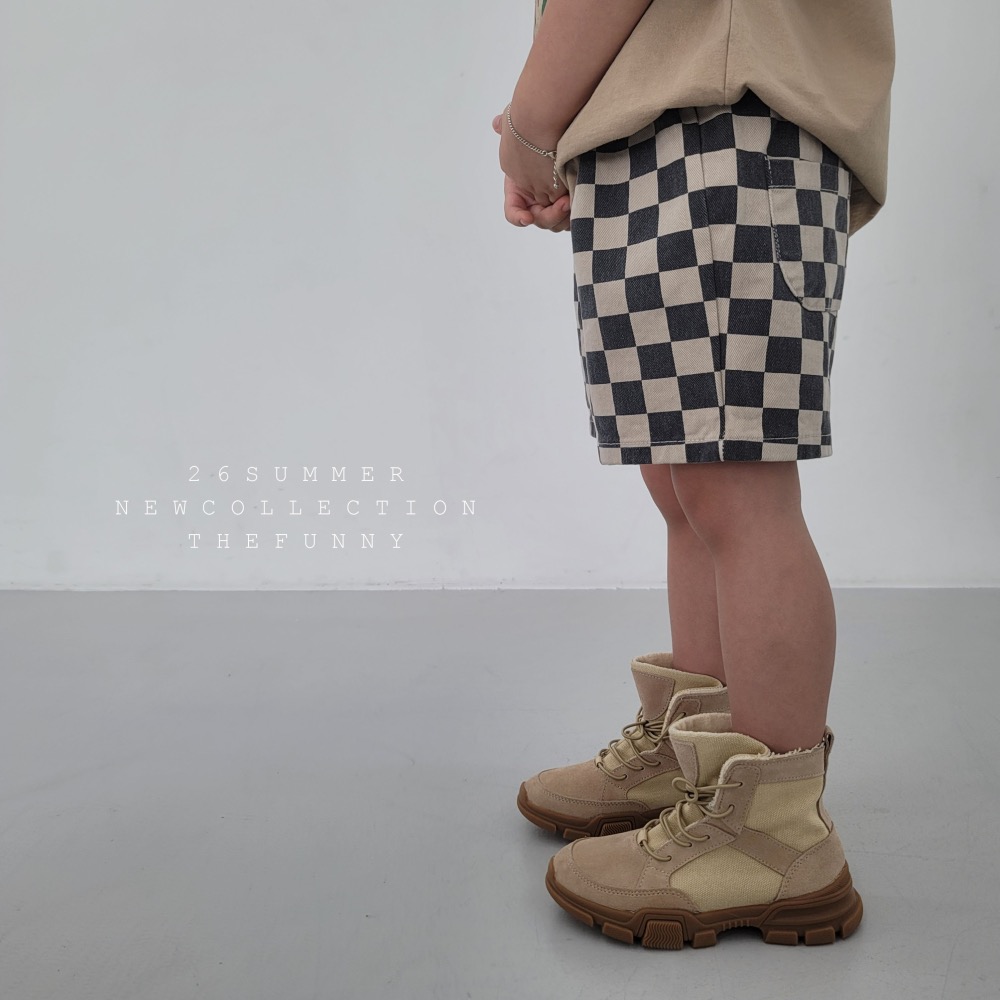 The funny 夏季棋盤格短褲-細節圖4